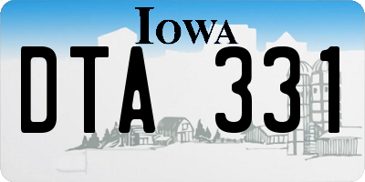 IA license plate DTA331