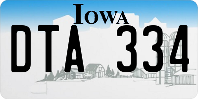 IA license plate DTA334