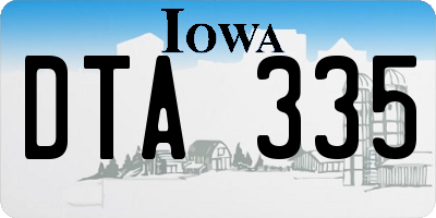 IA license plate DTA335