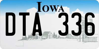 IA license plate DTA336