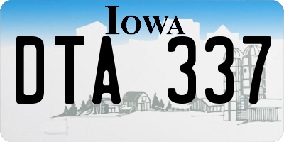 IA license plate DTA337