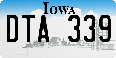 IA license plate DTA339