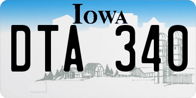 IA license plate DTA340