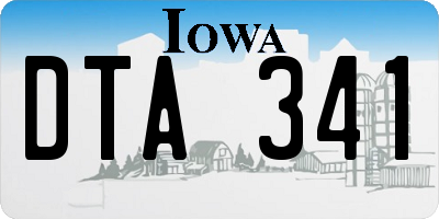IA license plate DTA341