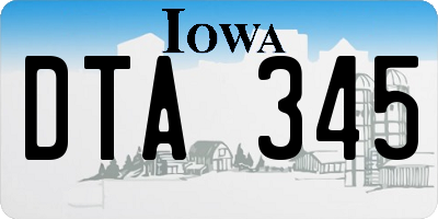 IA license plate DTA345