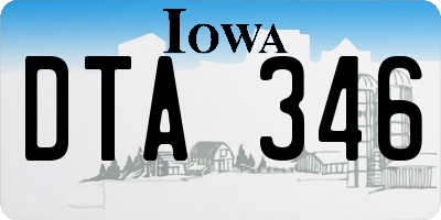 IA license plate DTA346