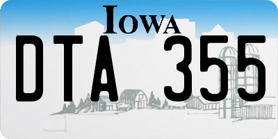 IA license plate DTA355