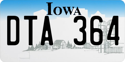IA license plate DTA364
