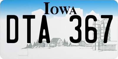 IA license plate DTA367