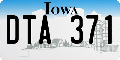IA license plate DTA371