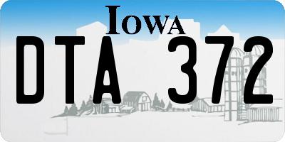 IA license plate DTA372