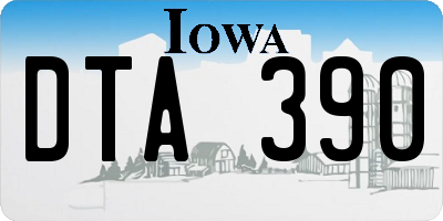 IA license plate DTA390