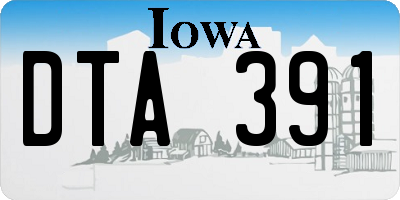 IA license plate DTA391