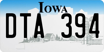 IA license plate DTA394