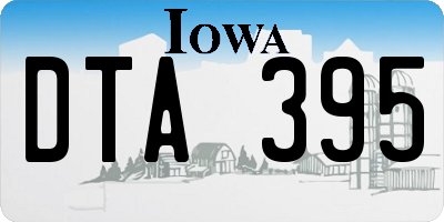 IA license plate DTA395