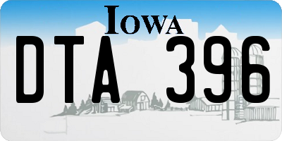 IA license plate DTA396