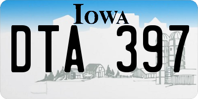 IA license plate DTA397