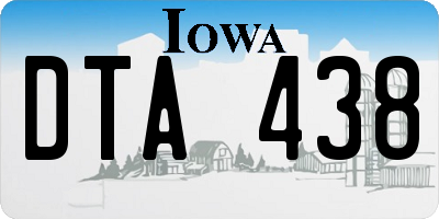 IA license plate DTA438