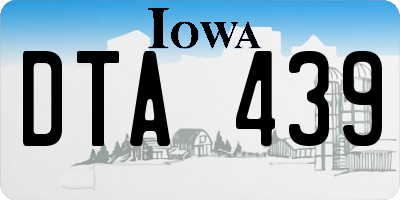 IA license plate DTA439