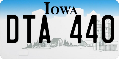 IA license plate DTA440