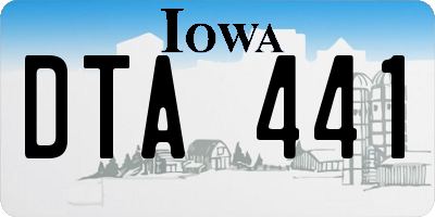 IA license plate DTA441