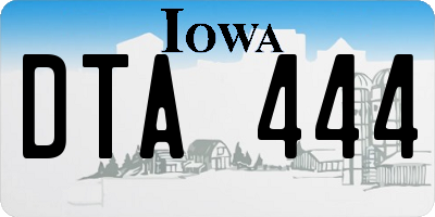 IA license plate DTA444