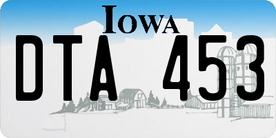 IA license plate DTA453