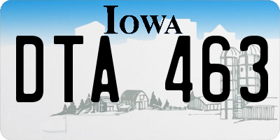 IA license plate DTA463