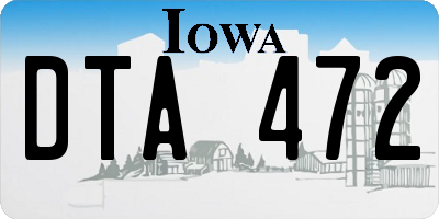 IA license plate DTA472