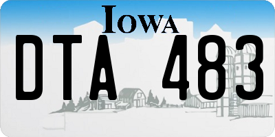 IA license plate DTA483