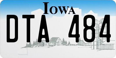 IA license plate DTA484