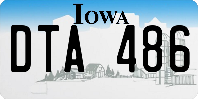 IA license plate DTA486