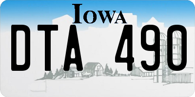 IA license plate DTA490