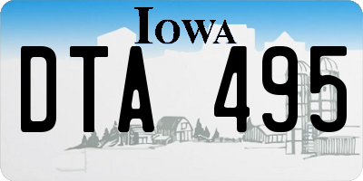 IA license plate DTA495