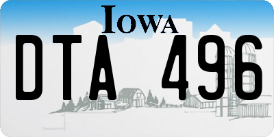 IA license plate DTA496