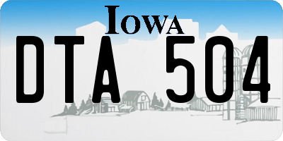 IA license plate DTA504