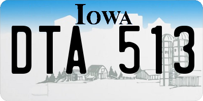 IA license plate DTA513