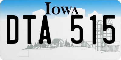 IA license plate DTA515