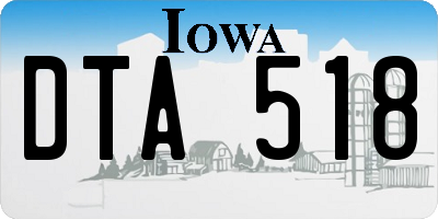 IA license plate DTA518