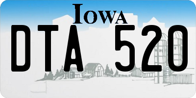 IA license plate DTA520