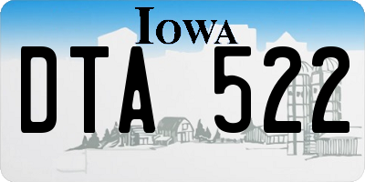 IA license plate DTA522