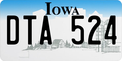 IA license plate DTA524