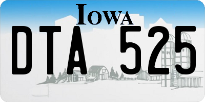 IA license plate DTA525