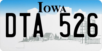 IA license plate DTA526
