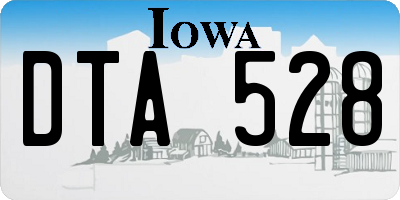 IA license plate DTA528