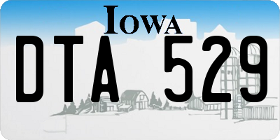 IA license plate DTA529