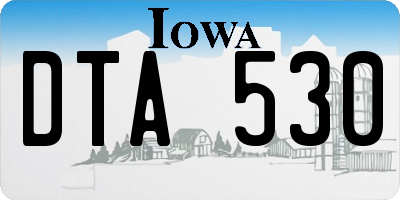 IA license plate DTA530
