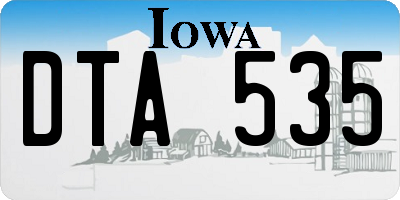 IA license plate DTA535
