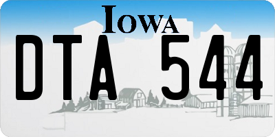 IA license plate DTA544