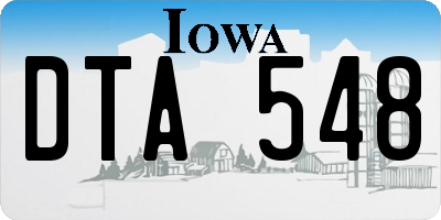 IA license plate DTA548